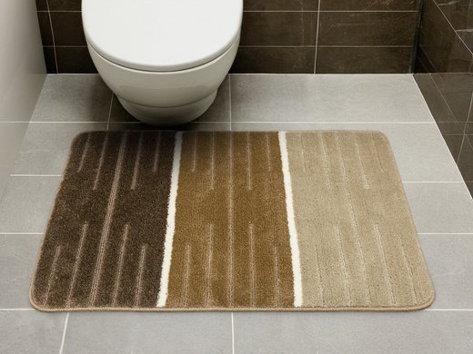 Dywanik Łazienkowy Como Beige Beżowy Krem Pasy