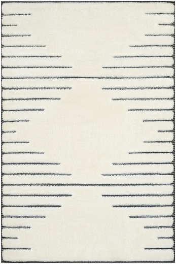 Dywan Shaggy Lula Soft IM43A Black/Bone Romby Krem Czarny Grafit