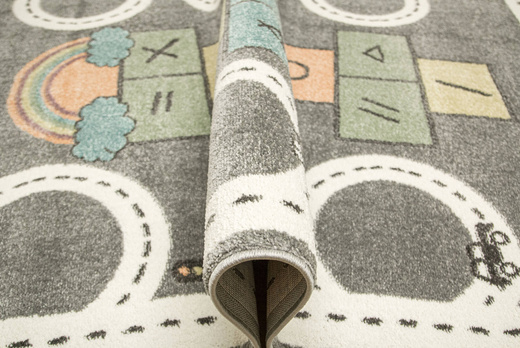 Dywan Dziecięcy Lima C260C l.grey/cream Uliczki klasy Szary Zielony