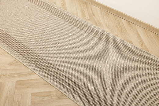 Chodnik Sznurkowy Antypoślizgowy Natura Loper 3412 Beż Brąz Paski szerokość 67 cm