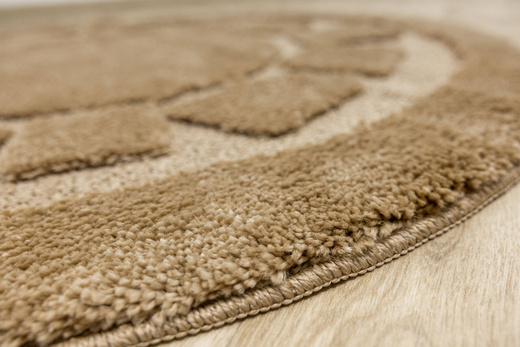 Dywanik Okrągły Łazienkowy Antypoślizgowy Ocean Beż