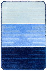 Dywanik Łazienkowy Como Blue Niebieski Krem Pasy