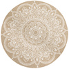 Okrągły Dwustronny Dywan Sznurkowy Brussels 205333/10810 Jute Beż Krem Rozeta Outdoor
