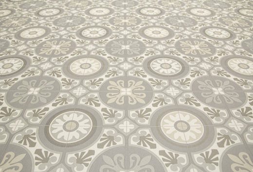 Wykładzina PCV Novo Lagos 910M Mozaika Krem Szary szerokość 2 m