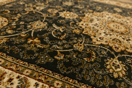 Dywan Super Rose D373A d.green/cream Ornament Medalion Zieleń