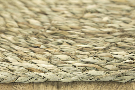 Okrągła Mata Słomiana Pełna Plecionka