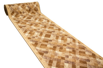 Antypoślizgowy Caro 17 Brąz Beż Romby szerokość 80 cm