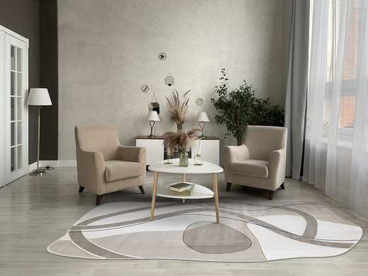 Dywan Selena GS002A Cream/Beige Krem Beż Szary Geometria Ksztalt