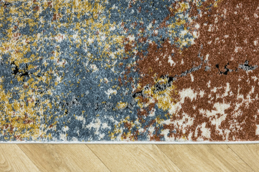 Dywan Bosa 8621A cream/somon Kremowy Miedziany Niebieski Abstrakcja