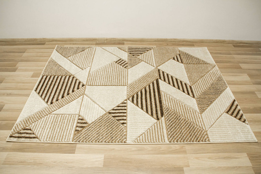 Dywan Amelia A632A cream/beige Beżowy Brązowy Geometryczny Linie Paski Kreski