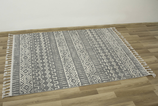 Dywan Karof 2571A grey/white 43 Szary Krem Romby