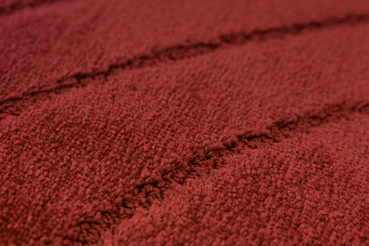 Dywanik Łazienkowy Antypoślizgowy Sash Carmine Karminowy Czerwony Pasy