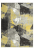 Dywan Victoria B885A grey/yellow Trójkąty Żółty Szary Przecierany