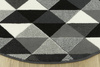 Okrągły Dywan Luna 503430/56911 trójkąty grey