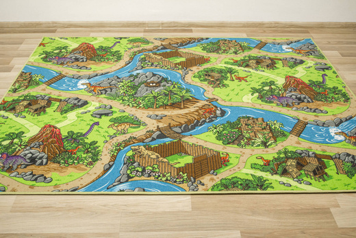 Dywan Dziecięcy Dino Wioska Dinozaurów