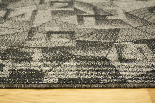 Wykładzina Flamingo 74 Dark Grey Ciemny Szary Czarny szerokość 4 m