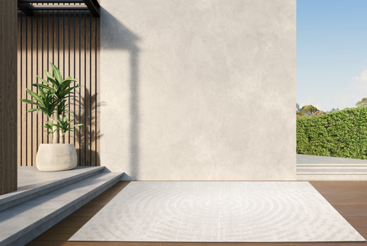 Dywan Sznurkowy Haga 04787A vizon/cream Beż Krem Okręgi Outdoor