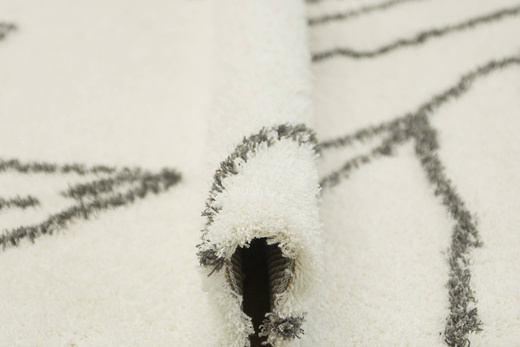 Dywan Shaggy 74303/960 Lille Krem Szary Liście