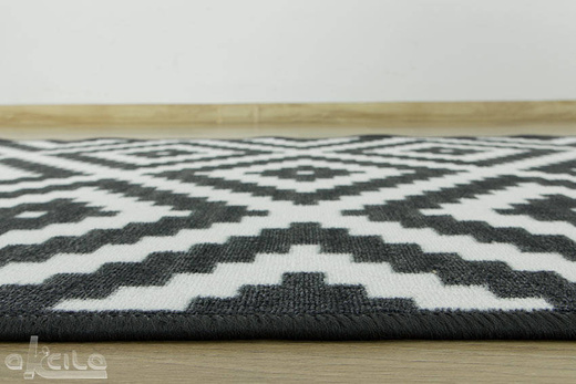Antypoślizgowy chodnik romby czarny 91 szerokość 80 cm