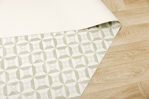 Wykładzina PCV Feelings Winslow 501 Mozaika Zieleń Krem szerokość 1,5 m