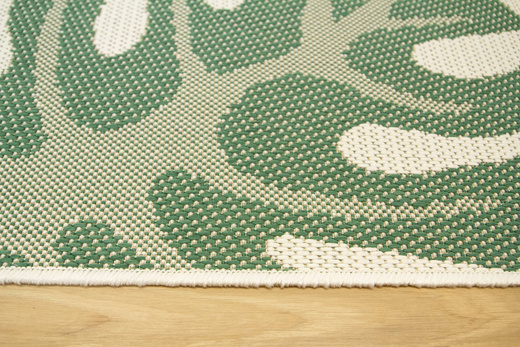 Dywan Sznurkowy Foggia 16703/460 Liście Monstery Zieleń Krem Beż
