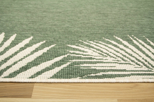 Dywan Dwustronny Sznurkowy Brussels 205183/10520 green liście palmy Outdoor