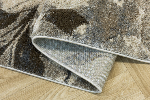 Dywan Kandy N040A l.beige/m.beig Szary Beżowy Kwiaty Grafit Fryz