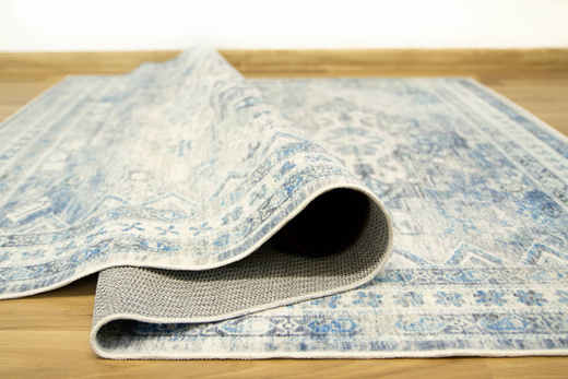 Dywan Summer Klasyk Blue Niebieski Krem Romby Ornament