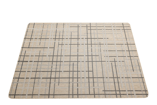 Dywan Sznurkowy Antypoślizgowy Flex 19507/P01 Beż Grafitowy w Kreski Paski