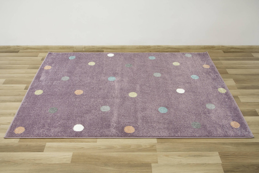 Dywan Dziecięcy Lima C275A lila/rose Kropki Fiolet