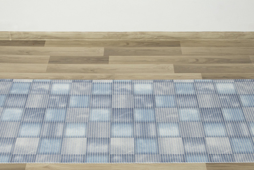 Mata Łazienkowa Softy-tex 843 niebieska kratka szerokość 65 cm