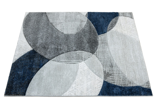 Dywan Kandy N390A N390A l.grey/navy Szary Granatowy Elipsy Fryz