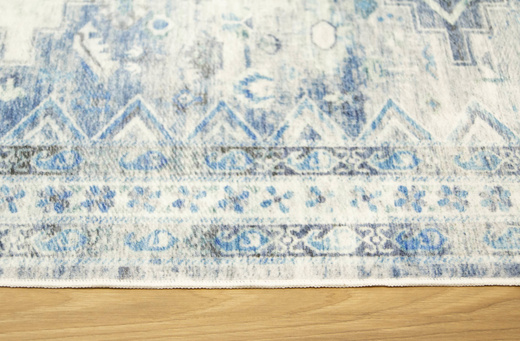 Dywan Summer Klasyk Blue Niebieski Krem Romby Ornament