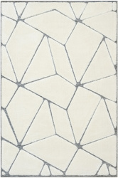 Dywan Shaggy Lula Soft IM87A L.Grey/Bone Romby Trójkąty Krem Szary