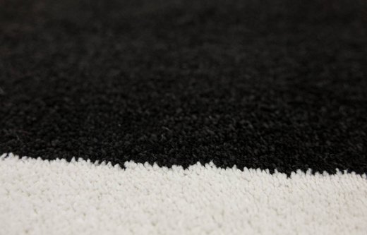 Okrągły Dywan Lima G758B white/black Piłka Football Biały Czarny