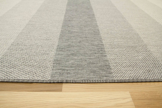 Dywan Dwustronny Sznurkowy Brussels 205248/10010 silver pasy Outdoor