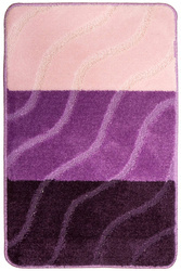 Dywanik Łazienkowy Fiori Fiolet Pasy Fale