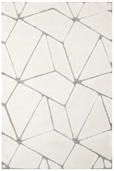 Dywan Shaggy Lula Soft IM87A L.Grey/Bone Romby Trójkąty Krem Szary