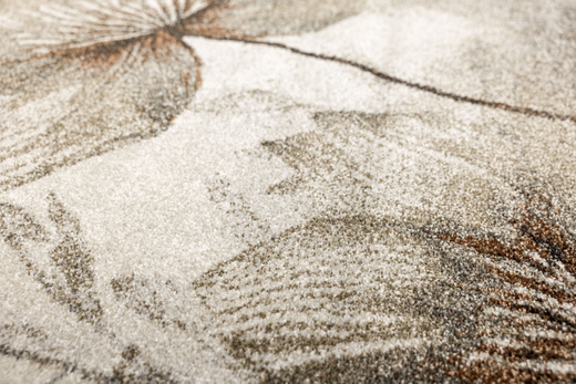 Dywan Ponte N879A l.grey/beige Brąz Szary Kwiaty