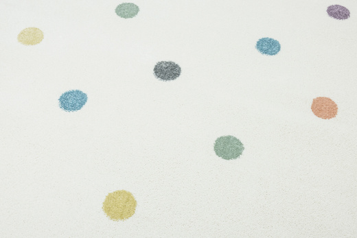 Wykładzina Dziecięca Lima C275A cream/lila Krem Kropki szerokość 4 m