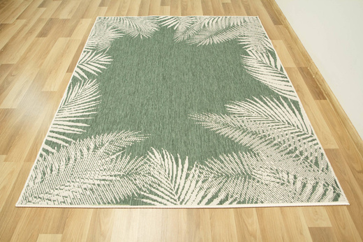 Dywan Dwustronny Sznurkowy Brussels 205183/10520 green liście palmy Outdoor