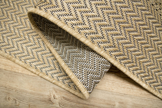 Zewnętrzny Dywan Sznurkowy Jeans 19242/P01 Beż Grafit Jodełka Ramka