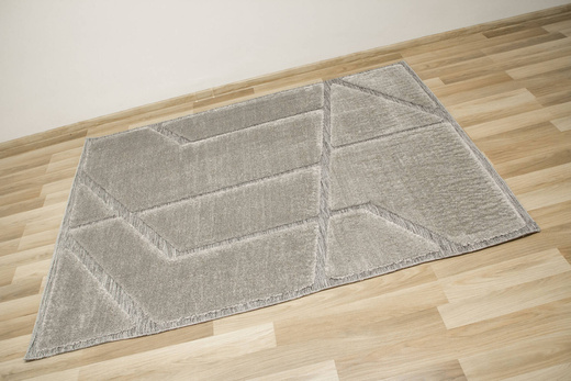 Dywan Shaggy Lula Soft IM89A L.Grey/L.Grey Szary Geometryczny Trójkąty