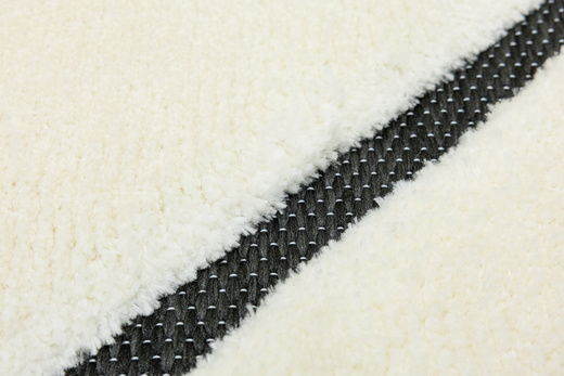 Dywan Shaggy Lula Soft IM85A Black/Bone Trójkąty Krem Czarny