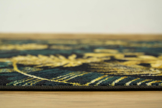 Dywan w Liście Palmy Monstera Gold Green