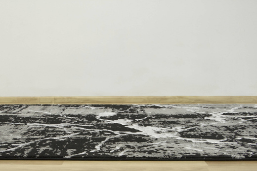 Lśniący Dywan Allora Plus 8060A black/grey Czarny Srebrny Marmur Beton