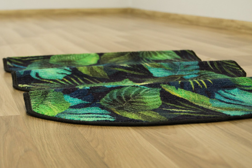 Nakładki na schody półokrągłe Monstera Green Butelkowa Zieleń