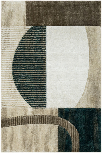 Dywan Kandy N372A l.beige/emeral Butelkowa zieleń Beż Fryz