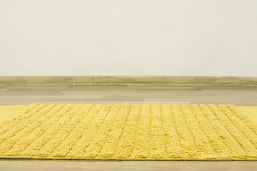 Dywanik Chodniczek Kilim Bawełniany Żółty z Frędzlami