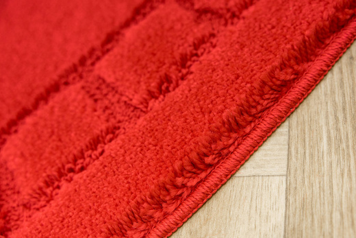 Dywanik Łazienkowy Antypoślizgowy Ocean Red Czerwony Owalny